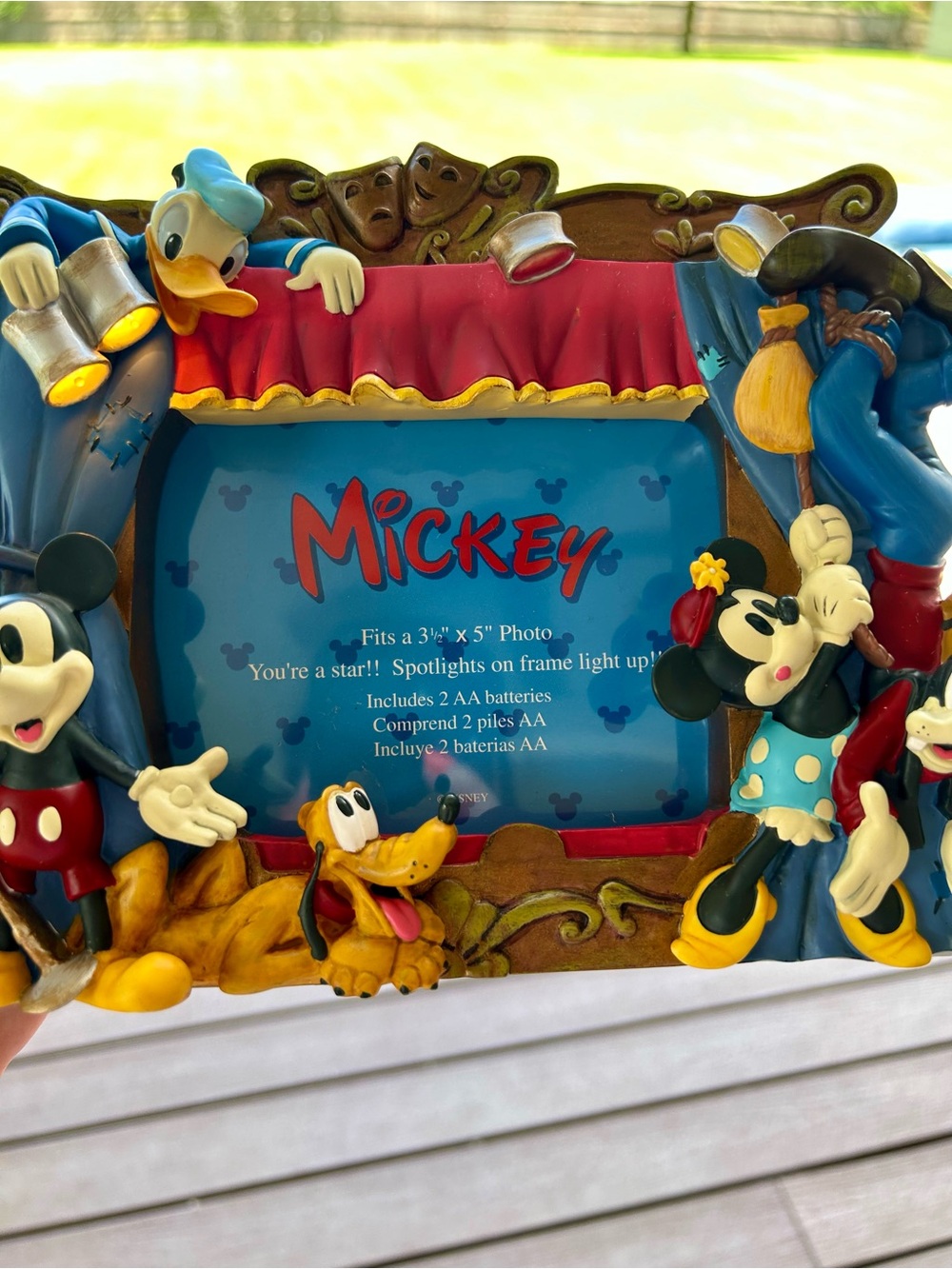 Vintage Disney Mickey & Friends Light-Up 3D Photo Frame EUC